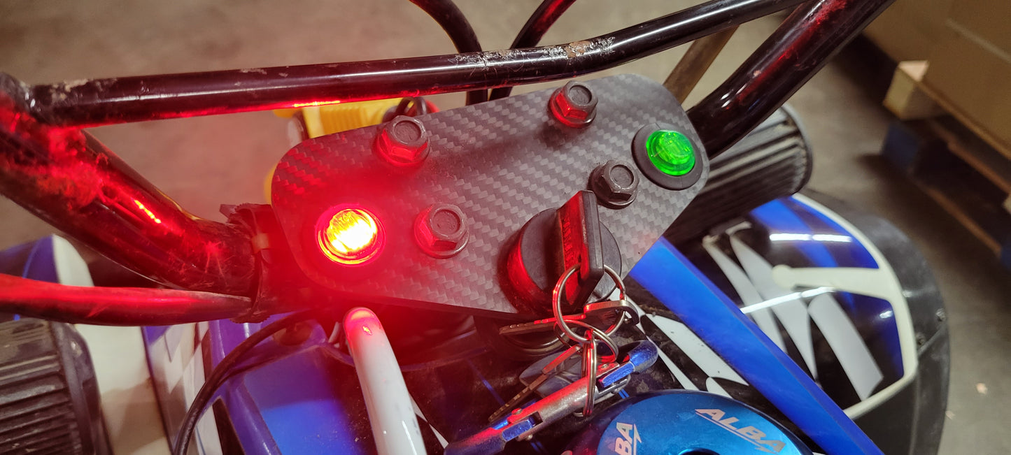 1987-2004 Yamaha Warrior 350 yfm 350 Forged Carbon Fiber Dash Plate Neutral Reverse Key Switch - MADE IN U.S.A