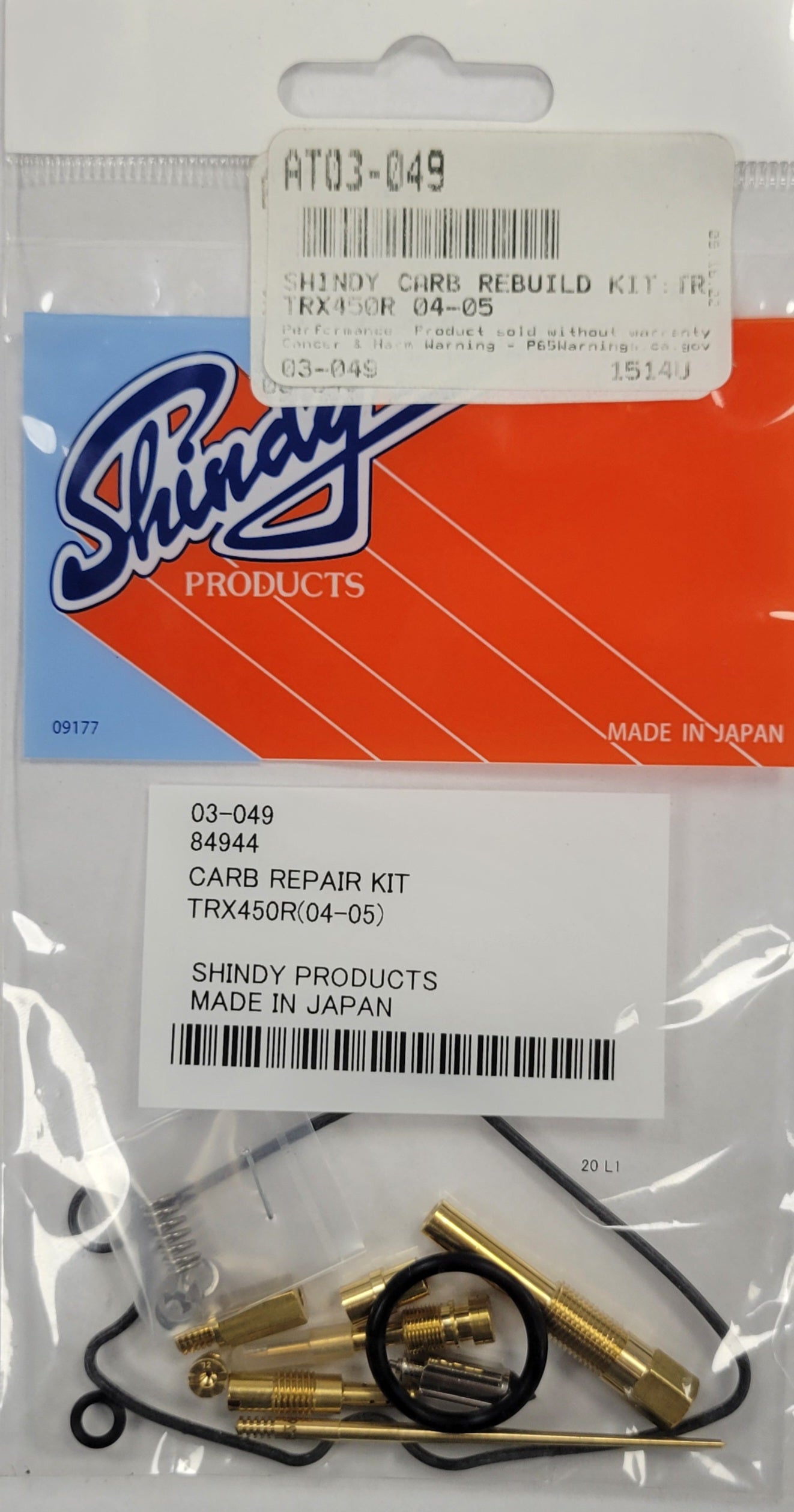Shindy Carburetor Rebuild Kit 03-049 2004-2005 Honda TRX450R