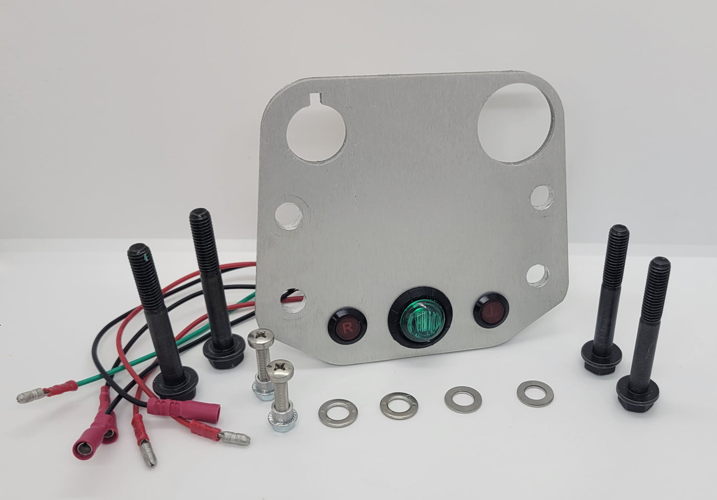 1996-2005 Yamaha Wolverine 350 4x4 Anodized 6061 Aluminum Dash Plate Neutral Reverse Oil Key Switch - MADE IN U.S.A