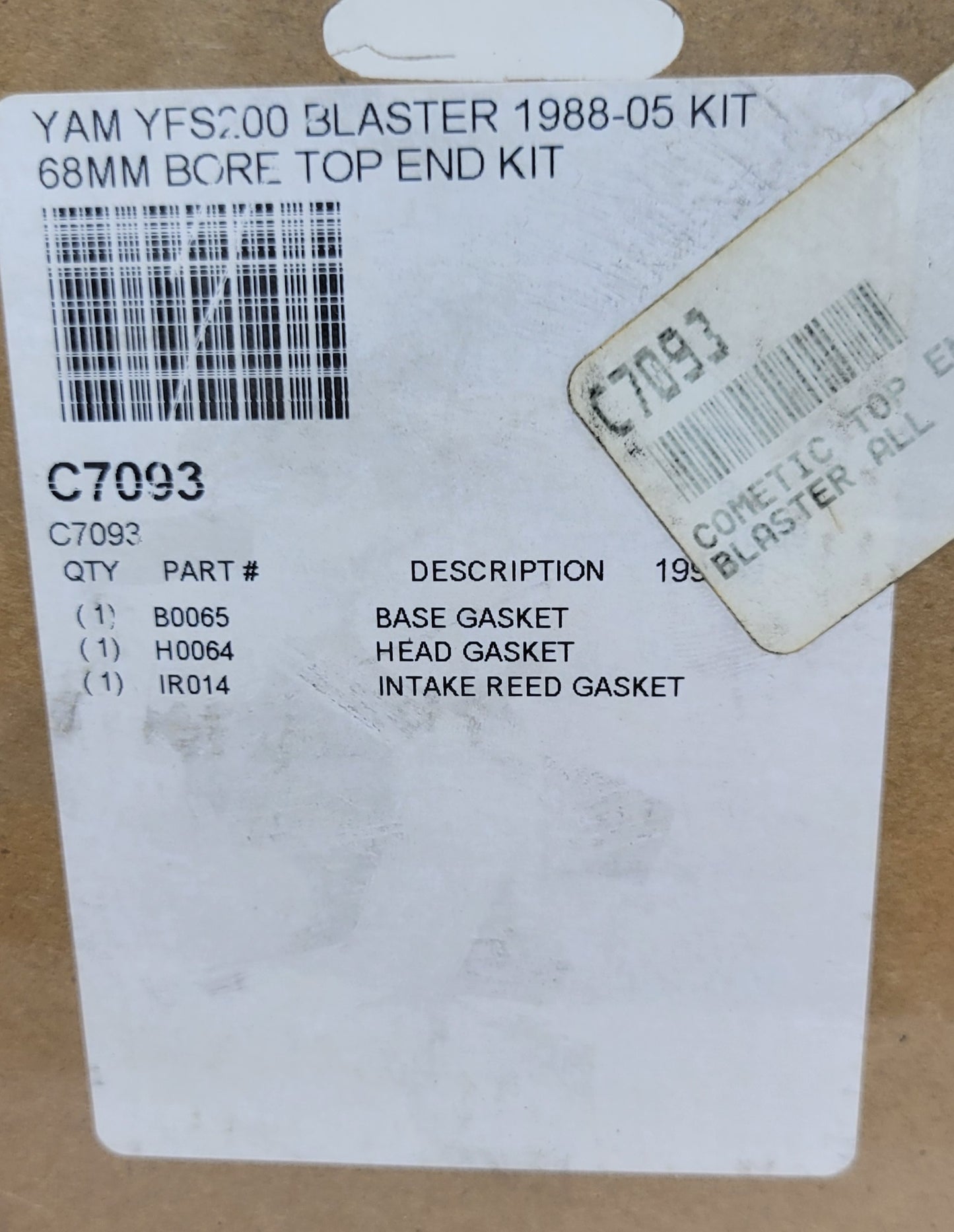 66mm Stock Cylinder Wiseco Piston Cometic Gasket Set For 1988-2006 Yamaha Blaster 200 yfs200