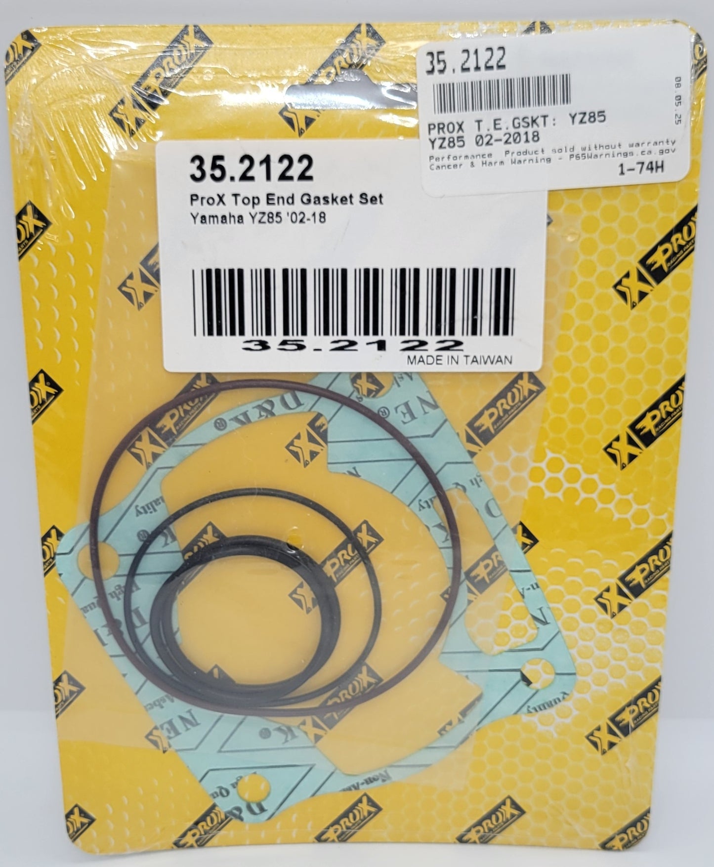 Stock Bore Wossner Piston Prox Gakset Cylinder Kit for 2002-2014 Yamaha YZ85