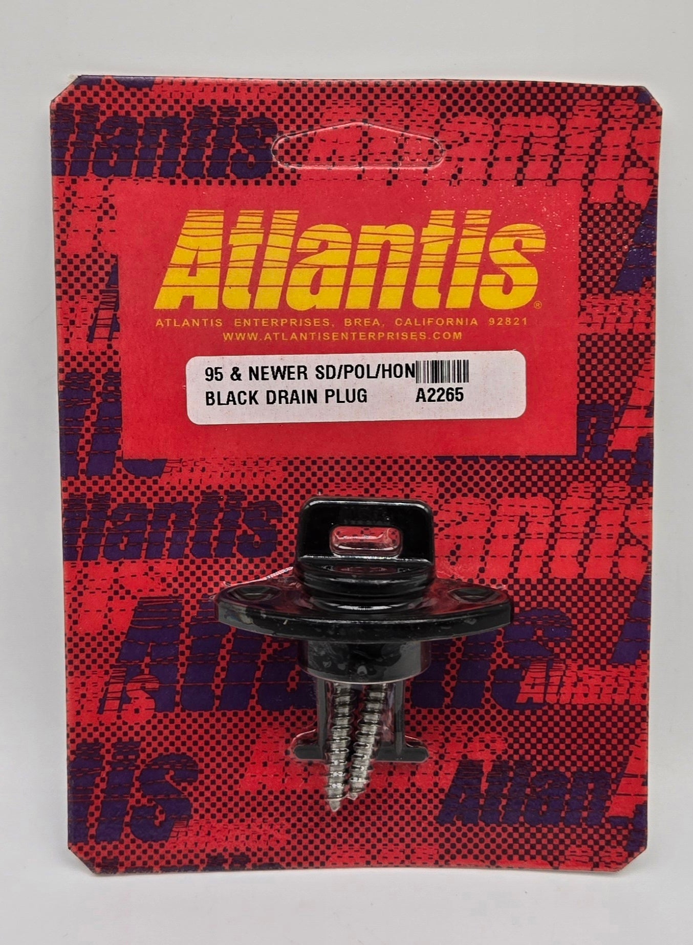 Drain Plug Atlantis Black # A2265 1993-2002 Seadoo / Polaris