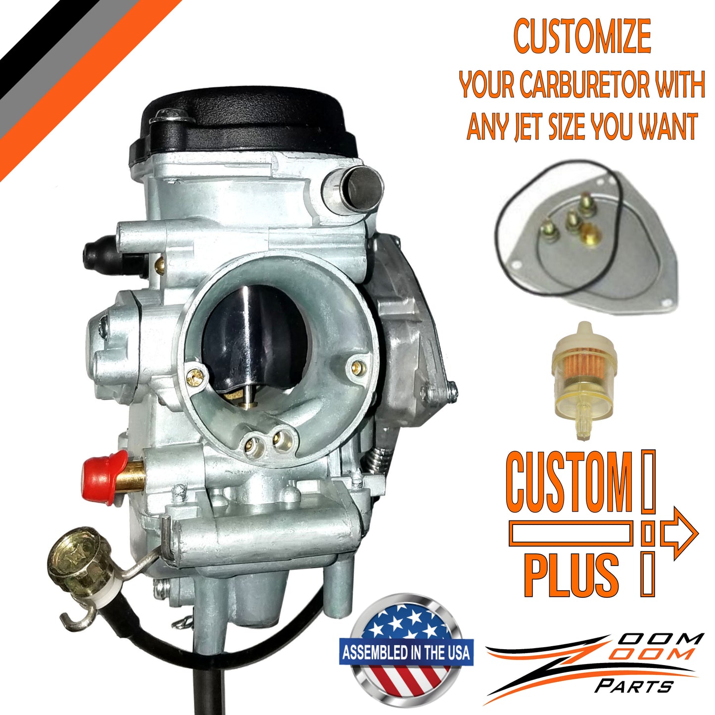 CUSTOM PLUS CARBURETOR & JETTING FOR 2007 - 2011 YAMAHA GRIZZLY 350 YFM350 YFM 350 2x4 4x4