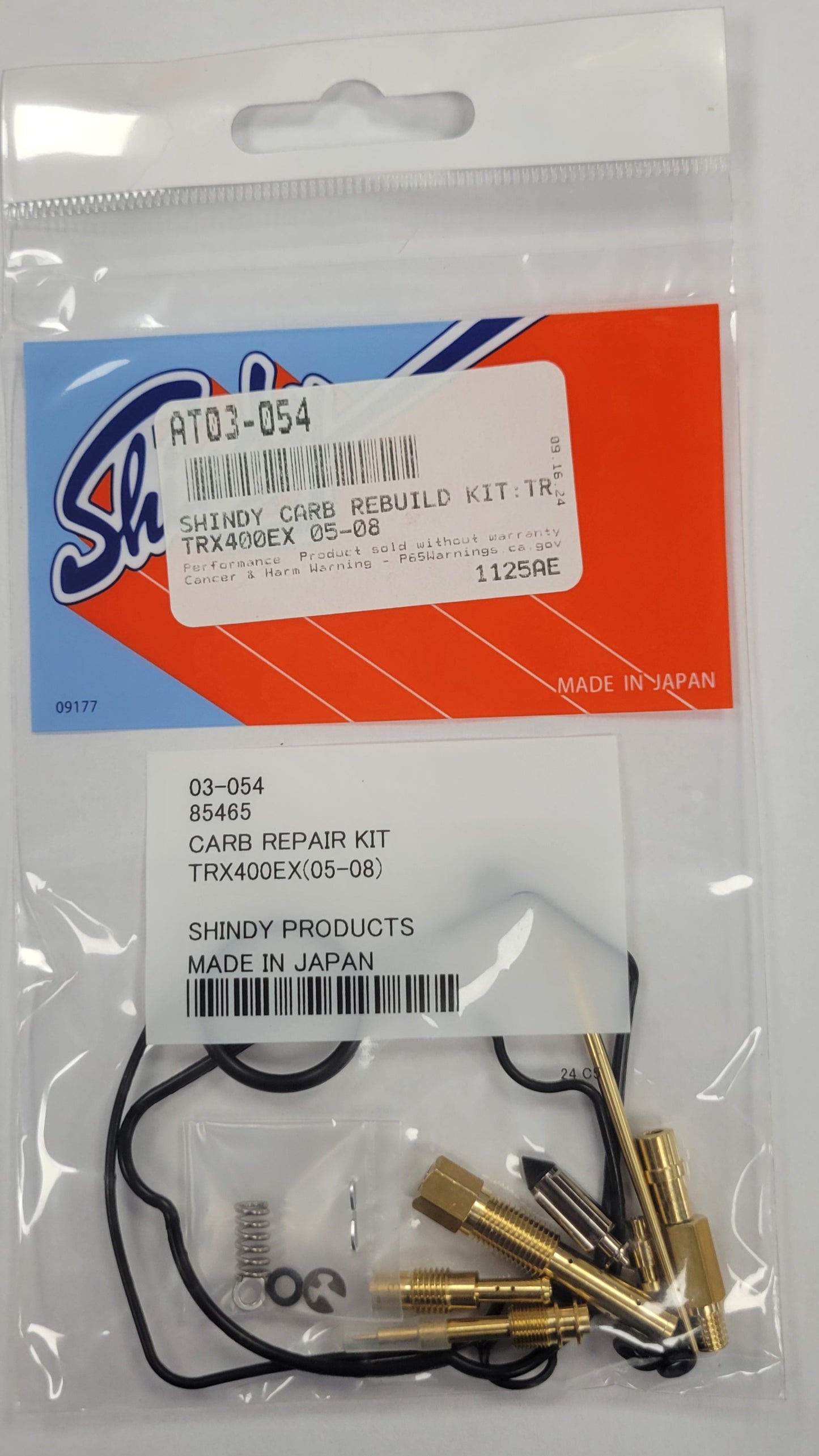 Shindy Carburetor Rebuild Kit 03-054 2005-2008 Honda Trx400ex