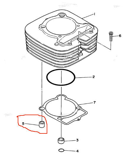 OEM YAMAHA CYLINDER DOWEL 3 PACK FOR 1987-2004 YAMAHA WARRIOR 350 / 2004-2013 RAPTOR 350 P/N 99530-14016-00