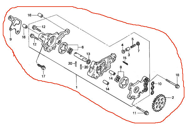 OEM COMPLETE OIL PUMP KIT FOR 1999-2007 HONDA TRX400EX / 2008-2014 HONDA TRX400X SPORTRAX
