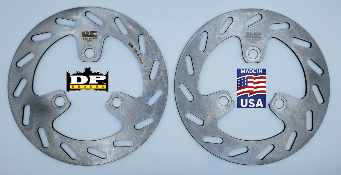 DP BRAKE PS1100LF & PS1100RF PAIR FRONT BRAKE ROTORS FOR 2004-2009 HONDA TRX450R / 2006-2014 HONDA TRX450ER