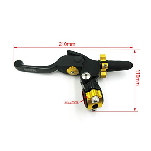 OTOM Clutch Lever Perch Motocross Dirt Bike Fall Prevention Folding Adjustable for CRF WR KXF RMZ FE (Black)