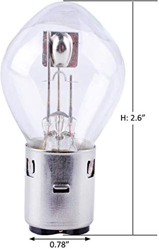 Poweka S2 12V 35/35w Chinese Scooter Light Bulb Fits for 50cc 150cc 250cc Znen Jonway Tank Baron (5 Packs)