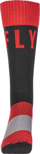 Fly Racing 2022 MX Pro Riding Socks (Red/Black, LG/XL)
