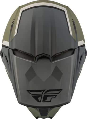 Fly Racing 2023 Adult Kinetic Vision Helmet (Matte Olive Green/Grey, Medium)
