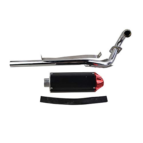 FLYPIG BLACK/RED HIGH PERFORMANCE AFTERMARKET Racing Muffler Exhaust Pipe System kit For Honda XR50 CRF50 XR CRF 50 Chinese 70 110 125cc SDG TAOTAO COOLSTER PIT BIKE EX16 Pit Dirt Bikes