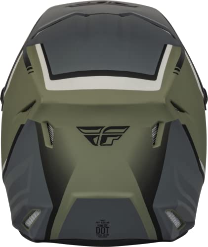 Fly Racing 2023 Adult Kinetic Vision Helmet (Matte Olive Green/Grey, Medium)