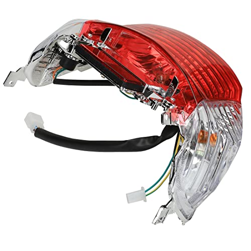 FVRITO Rear Tail Light Brake Turn Signal Taillight for Gy6 49cc 50cc Tao Tao Sunny ATM-50 Roketa Sunl Jonway Baja SC50 Baccio Heat Coolsport Icebear Chinese Scooter Moped Motorcycle Motor 125cc 150cc
