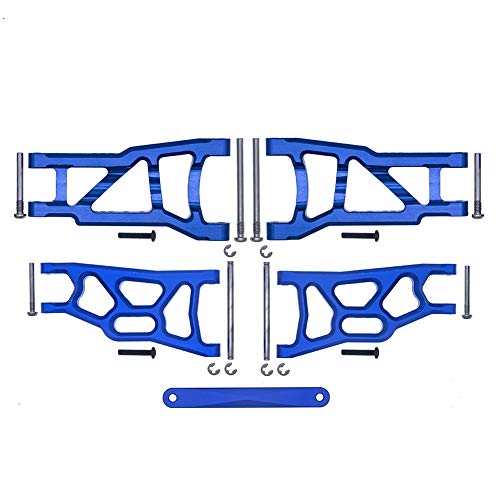 4-Pack Aluminum Front & Rear Suspension A-Arms & Tie Bar Replacement of 2555 3631 2532 for Traxxas 1/10 Slash 2WD RC Car Upgrade Parts Hop Ups