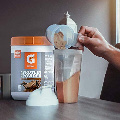 Gatorade Whey Protein Powder, Chocolate, 22.4 Ounce (20 servings per canister, 20 grams of protein per serving)