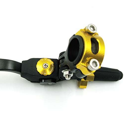 OTOM Clutch Lever Perch Motocross Dirt Bike Fall Prevention Folding Adjustable for CRF WR KXF RMZ FE (Black)