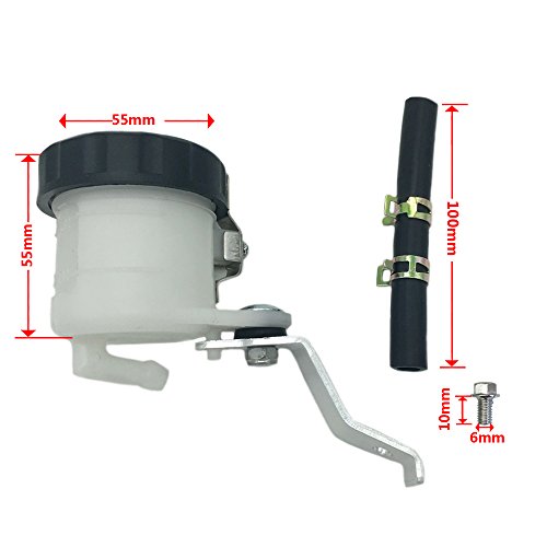 Motorcycle Front Brake Master Cylinder Brake Pump Tank Oil Cup Fluid Bottle Reservoir w/Bracket Aftermarket Part Compatible with Honda CBR600RR CBR 600 2007-2018 CBR1000RR CBR 1000 2004-2018