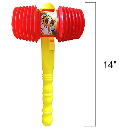 ArtCreativity Giant Squeaky Hammer, Jumbo 14 Inch Kids’ Squeaking Hammer Pounding Toy, Clown, Carnival, and Circus Birthday Party Favors, Great Gift for Boys and Girls Ages 3 Plus