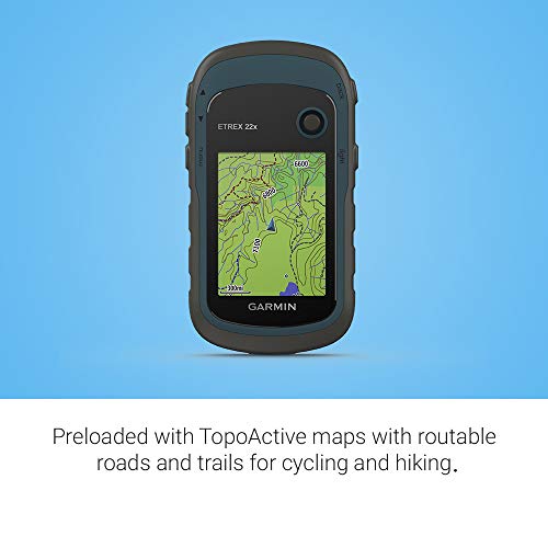 Garmin eTrex 22x, Rugged Handheld GPS Navigator, Black/Navy