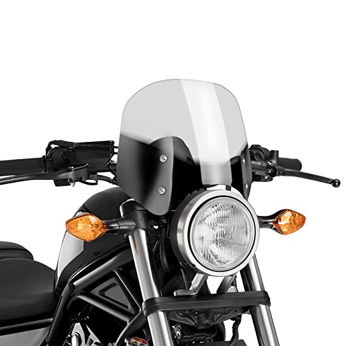 JUNJUMOTO Windshied For Rebel 300 Rebel 500 Windscreen Windshield Protector Fit for CMX 300 Rebel CMX 500 Rebel 2017 2018 2019 2020 2021 2022 (Clear)