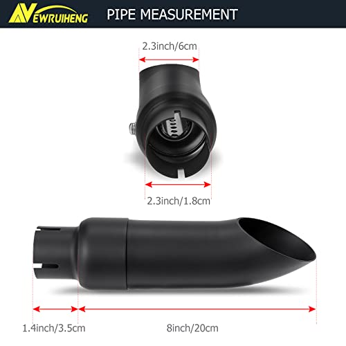 Motorcycle Exhaust Slip On Short Muffler Pipe, Exhaust Muffler Pipe Motorcycle Slip On Exhaust Muffler Compatible with Honda REBEL CMX 300 CMX500 2017-2022