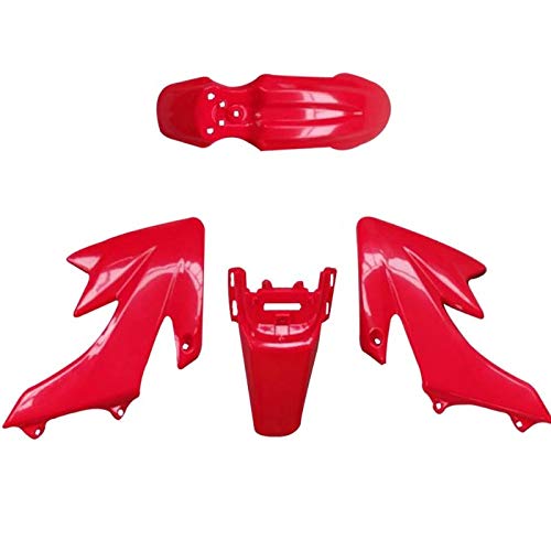 CRF50 Plastic Kit Red White XR50 Plastic Fender Kit ,Crf50 Plastic kit Set,compatible with HONDA XR 50 CRF 50 SDG SSR 107 110 125 Pit Dirt Bike M PS03- by Lucky Seven