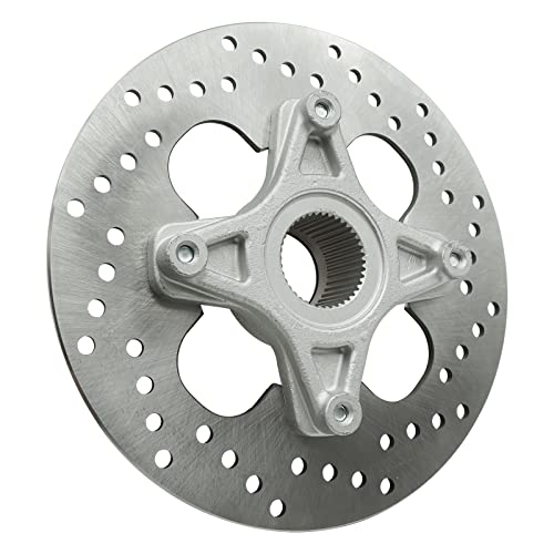Rear Brake Rotor Disc with Flange Hub Assy for Honda TRX400 Sportrax TRX400EX 99-08 TRX400X 09-14, 43120-HN1-A20 43251-HN1-003