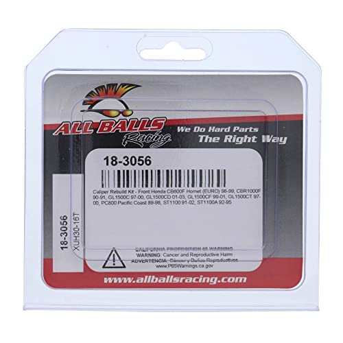 All Balls Racing Caliper Rebuild Kit Front 18-3056 Compatible With/Replacement For Honda CB 600 F Hornet 98-99, GL 1500 CT Valkyrie Tourer 97-00, PC 800 Pacific Coast 89-98, ST 1100 91-02