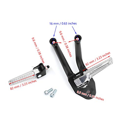 Topteng Rear Foot Pegs Footrests Passenger for Honda CMX300 Rebel 300 2017-2020, CMX500 Rebel 500 2017-2020