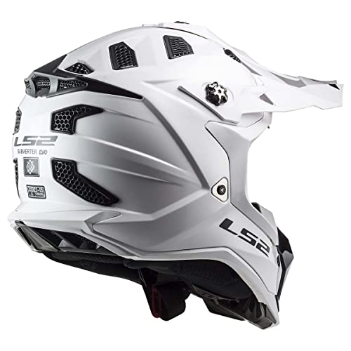 LS2 Helmets MX-Off Road Subverter Evo Helmet (Gloss White - X-Large)