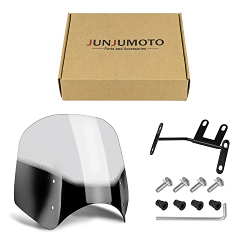 JUNJUMOTO Windshied For Rebel 300 Rebel 500 Windscreen Windshield Protector Fit for CMX 300 Rebel CMX 500 Rebel 2017 2018 2019 2020 2021 2022 (Clear)