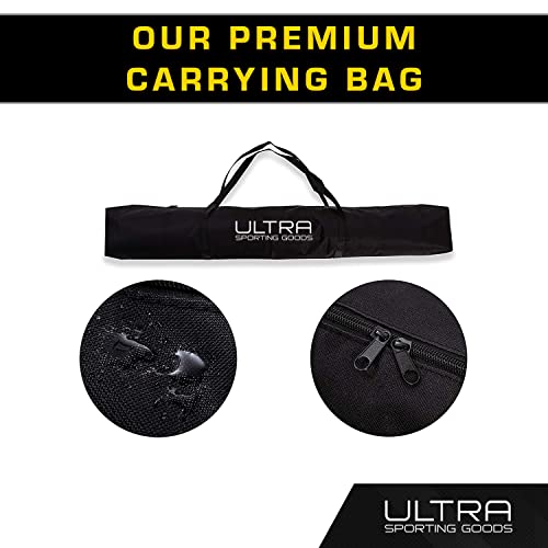 Ultra Sporting Goods Volleyball Net - Includes 32x3 Feet Regulation Size Net, 8.5-Inch PU Volleyball, Carrying Bag, Boundary Lines, Steel Poles & Pump - Height Adjustable for Men, Women & Co-Ed Games