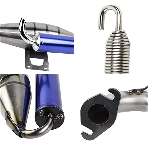 FLYPIG Exhaust W/ Expansion Chamber For Honda AF18 AF24 AF27 AF28 AF30Dio Exhaust System Muffler Pipe Elite Sym 50(Dio SA50 SR50 SK50 SYM DD50 Arnada 50 Dio 50 DD50 Jolie 50 )