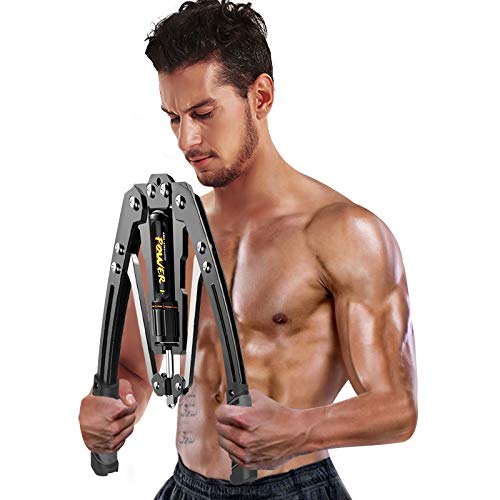 VIVITORY Adjustable Hydraulic Power Twister Arm Forearm Exerciser 22-440lbs Home Chest Expander for Arm, Biceps, Abdomen, Shoulder and Chest Muscle Strength Training (Grey)