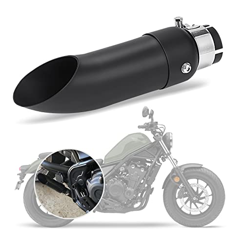 Motorcycle Exhaust Slip On Short Muffler Pipe, Exhaust Muffler Pipe Motorcycle Slip On Exhaust Muffler Compatible with Honda REBEL CMX 300 CMX500 2017-2022