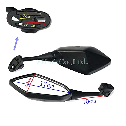 LMoDri Racing Motorcycle Mirrors Sport Bike Rearview Mirror Compatible with Honda CBR F4 F4i / RC51 / RVT 1000 DD250E/DD300/350