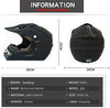 Motocross Helmet,Youth Kids Trend Full Face Helmet,ATV Motorcycle Helmet,Dirt Bike Downhill Off-Road Mountain Bike Helmet,DOT Certified,4-Piece Set (Black, M)
