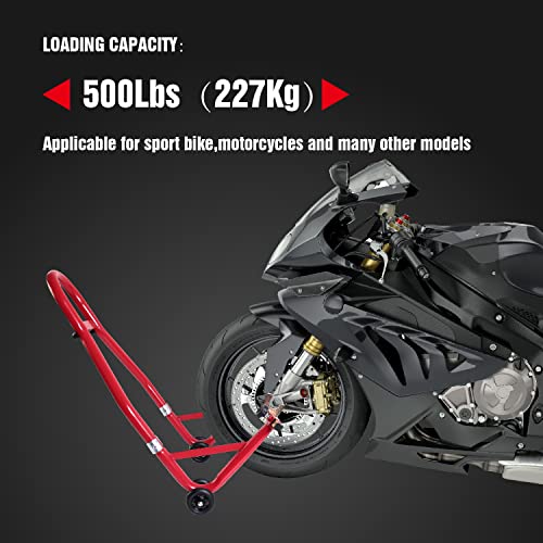 Jack Boss Motorcycle Stand Front and Rear Combo Wheel Lift Stands,500Lbs Capacity,Swingarm Spool Paddock Stands for Sport Bike,Fit for Yamaha Honda Kawasaki