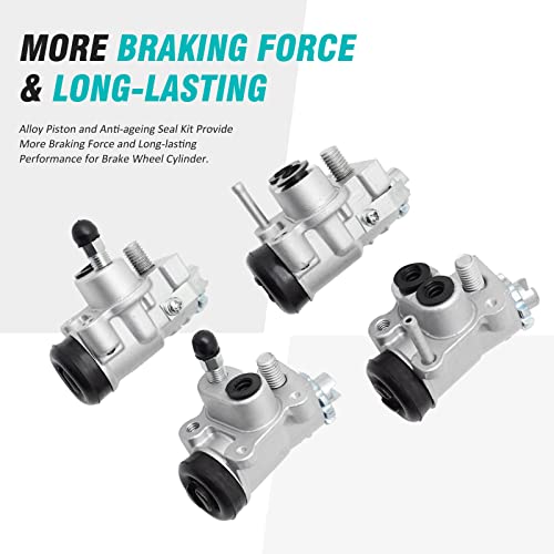 Front Brake Wheel Cylinders Shoes Kit for Honda Rancher 350 400 TRX350 TRX400 2004-2007 (Left&Right), OEM# 45330-HN2-006 45350-HN5-N01 06450-HN5-671