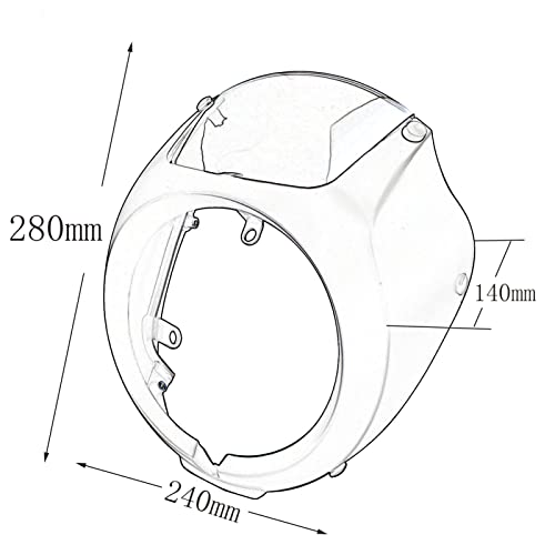 Midimttop Motorcycle Fron Mask Visor Headlight Fairing Front Cowl Fork Mount Windshield Wind Deflector Compatible with HO-NDA Rebel 1100 CMX1100 CMX 1100 Accessories 2021-2022
