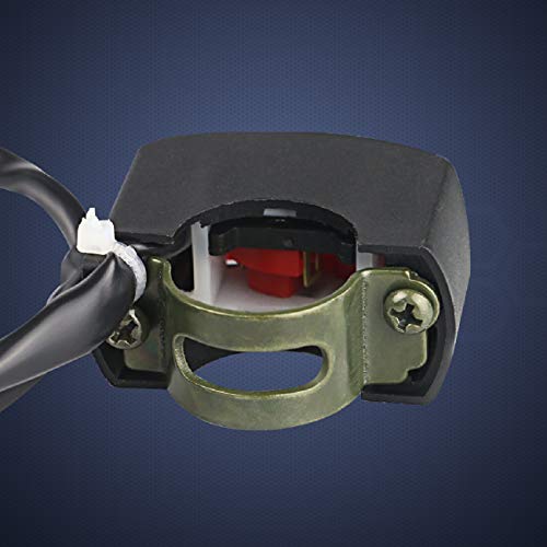 1 Piece Motorcycle Headlight Switch Handlebar Toggle Switch with On Off Push Button for U5 U7 U2 Motorcycles Scooter Electrombile Motorbike-7/8inch 22mm(Red)