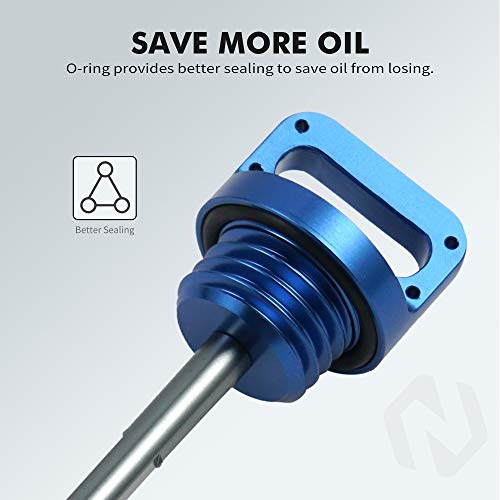NICECNC T6 Aluminum Engine Oil Dipstick with O-Ring Compatible with Yamaha Raptor 700 YFM700 YFZ 450 2004-2009,2012-2013 Replacement for 5LP-21761-00-00 5LP-21761-00-00 See Fitment