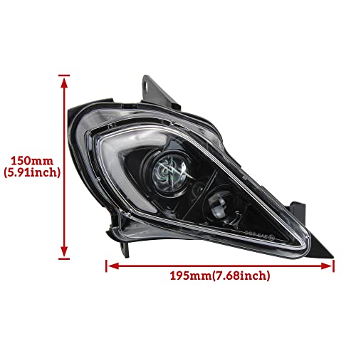 SAUTVS LED Headlights High Low Beam Head Lights Front Lamps DRL Turn Signal Light for Yamaha YFZ 450 YFZ450R YFZ450X Wolverine 450 350 Raptor 250 350 Raptor 700 2006-2022 Accessories (2PCS)