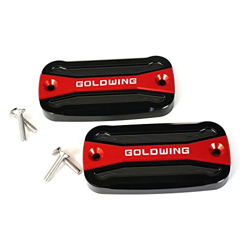 MOWOK For HONDA Goldwing GL 1800 1500 GL1800 GL1500 Motorcycle Front Brake Fluid Reservoir Cover Oil Cap (Red)