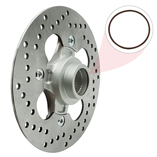 Rear Brake Rotor Disc with Flange Hub Assy for Honda TRX400 Sportrax TRX400EX 99-08 TRX400X 09-14, 43120-HN1-A20 43251-HN1-003
