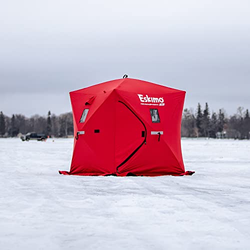 Eskimo Quickfish 69151 2 Pop-up Portable Ice Shelter, 2 Person , Red
