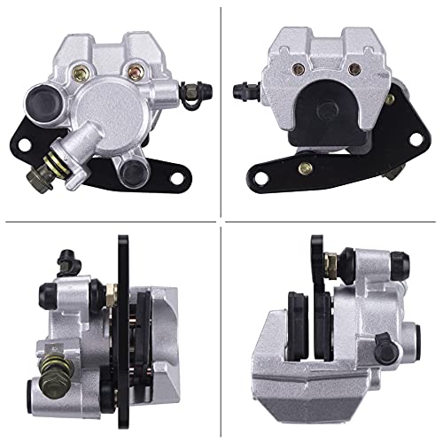 CNCMOTOK Front Right & Left Brake Caliper With Pads Compatible with YAMAHA Banshee 350 Grizzly 350 400 450 Big Bear 250 350 450 Blaster 200 Bruin 250 350 Raptor 350 660 Warrior 350 Bear Tracker 250