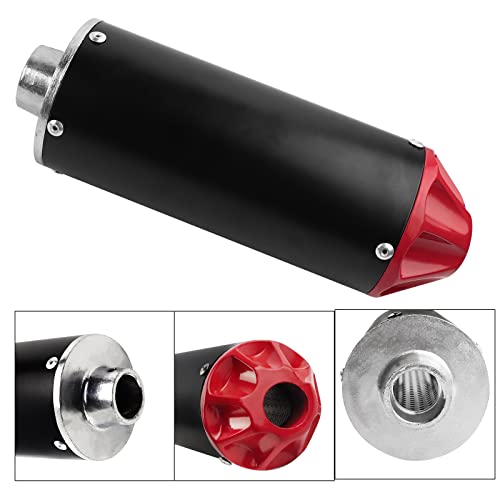 FLYPIG BLACK/RED HIGH PERFORMANCE AFTERMARKET Racing Muffler Exhaust Pipe System kit For Honda XR50 CRF50 XR CRF 50 Chinese 70 110 125cc SDG TAOTAO COOLSTER PIT BIKE EX16 Pit Dirt Bikes