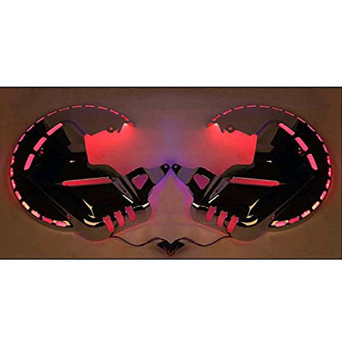 WOWTK Front End Rotor Covers with LED Ring of Fire fits for Honda Gold Wing 2001-2017 GL1800 and 2013-2016 F6B,Chrome